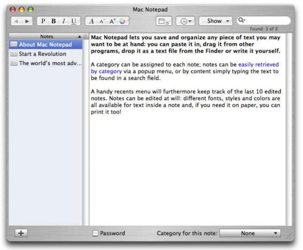 Notepad app for mac os x download